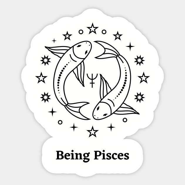 Being Pisces Sticker by KrystalShop